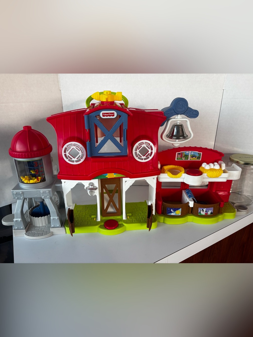 Fisher Price 2016 Little People Animal Farm Corn Silo Red Barn With Sound Works